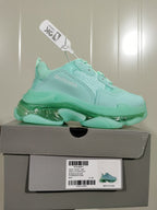 Balenciaga Triple S Clear Sole Sneakers Mint Green