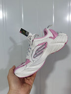 5191 Pink White Grey Chunky Lace-Up Sneakers
