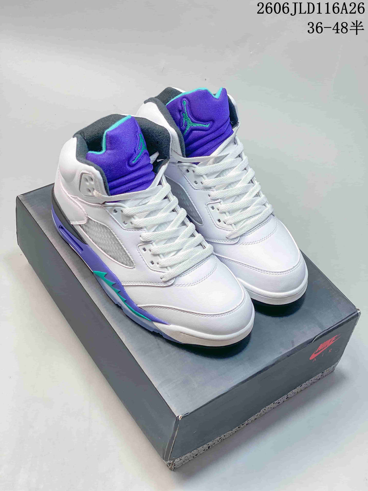 Jordan Air Jordan 5 Retro High White Purple Sneakers
