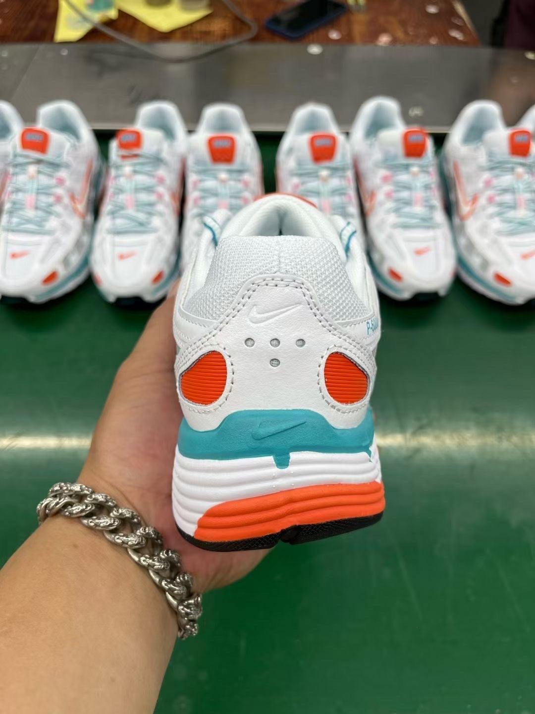 Nike P-6000 Sneakers White Orange Teal