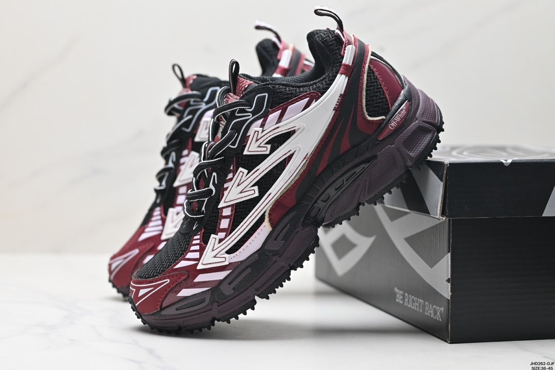 Off-White Be Right Back Sneakers Burgundy Black White