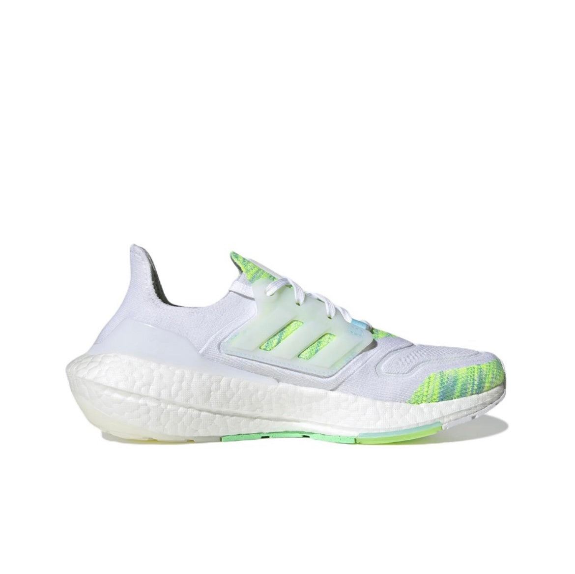 adidas UltraBoost 22 GX5926 White and Green Running Shoes