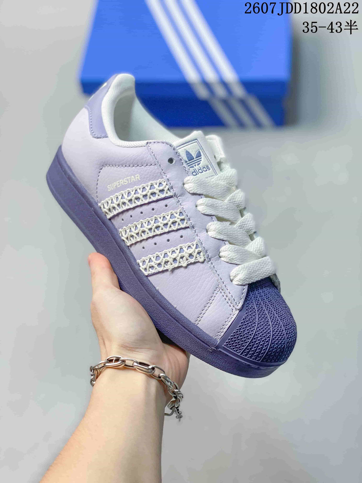 Adidas Originals Superstar Sneakers Lavender White HQ2646