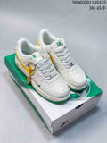Nike Air Force 1 Brazil-Inspired White Green Yellow Sneakers