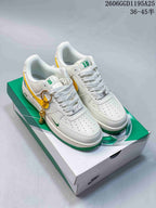 Nike Air Force 1 Brazil-Inspired White Green Yellow Sneakers