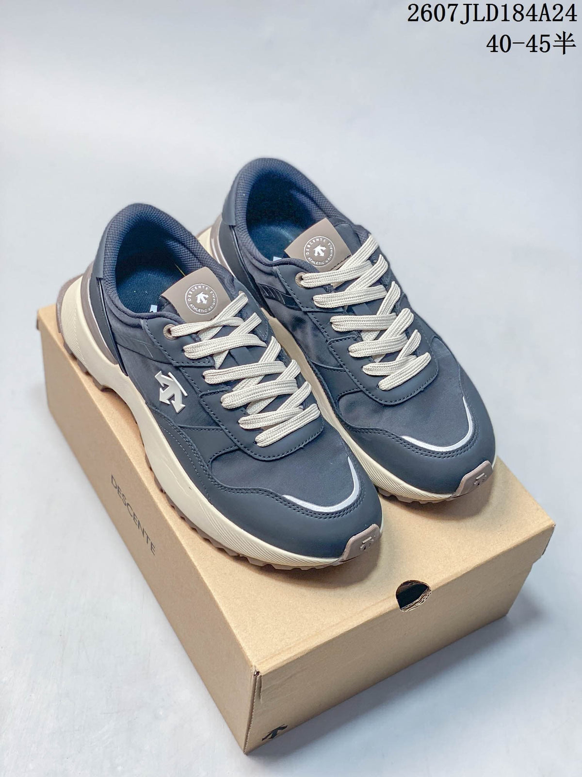 DESCENTE Chron Retro Casual Sneakers Navy Cream 712840YWT