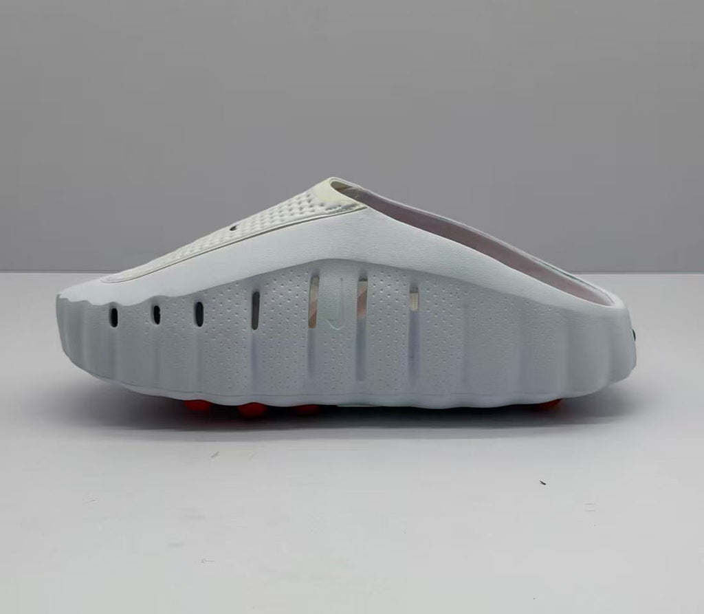 Nike White Slides with Perforated Upper