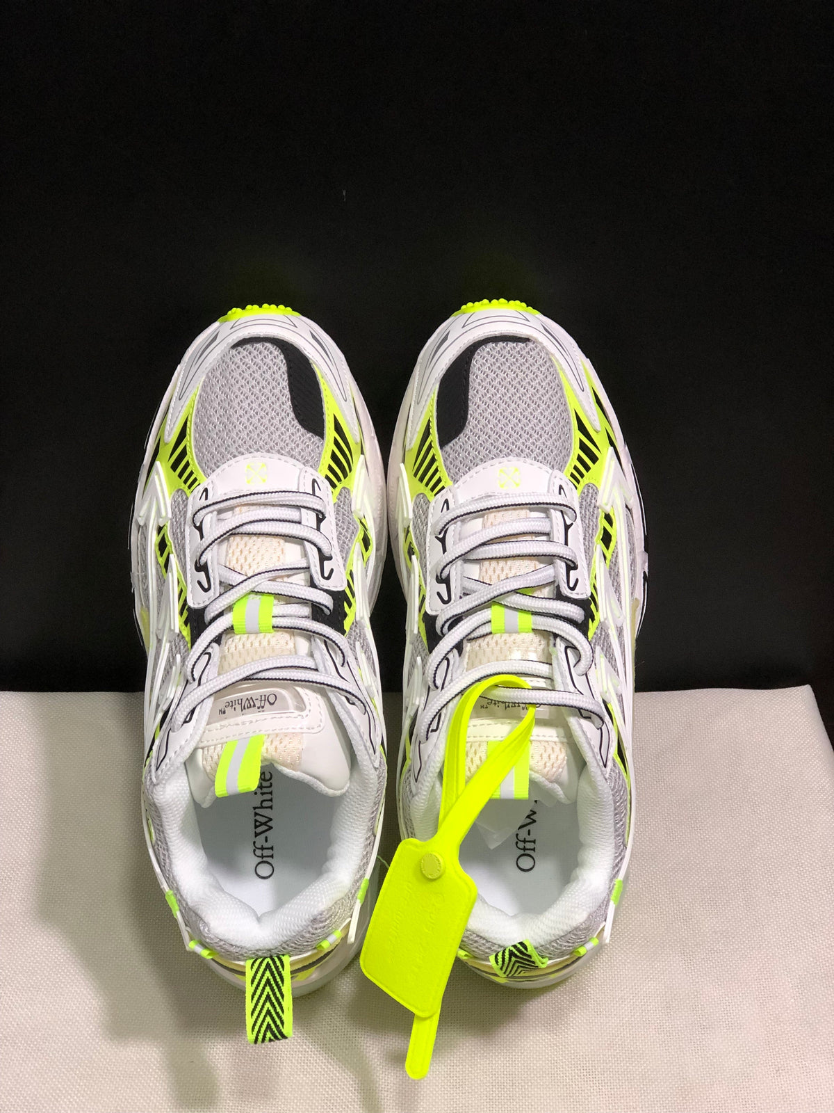 OFF-WHITE Be Right Back Sneakers White Neon Yellow