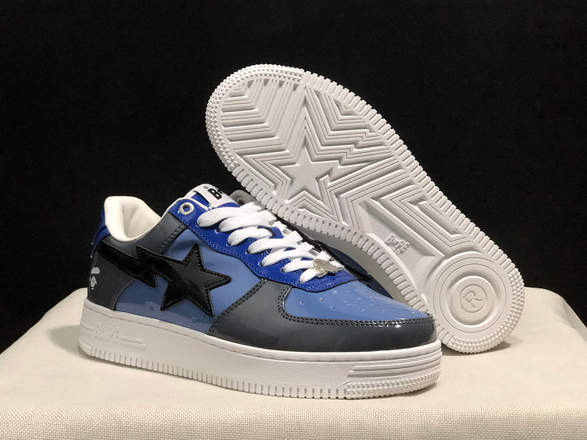 Bape Sta Low Sneakers Blue Gray