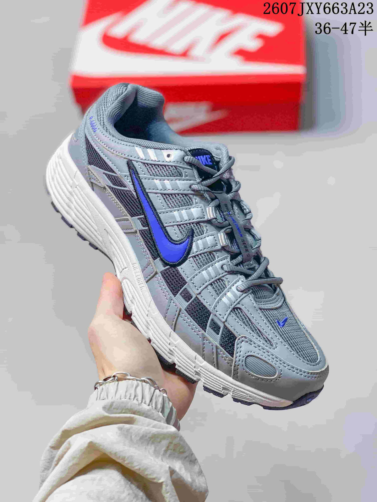 Nike P-6000 Low-Top Sneakers Gray Blue 2607JXY663A23