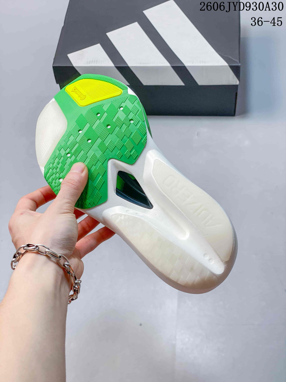 adidas Adizero Prime X3 Running Shoes, White and Green
