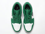 Jordan 1 Low White and Green Sneakers 553558-301