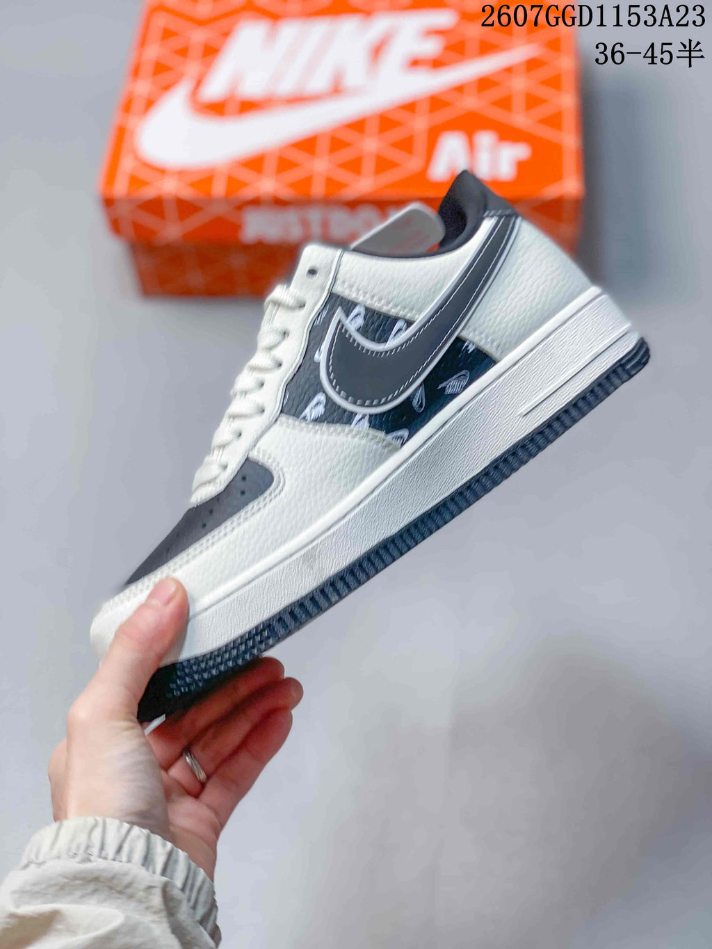 Nike Air Force 1 '07 Low White Navy Sneakers 2607GGD1153A23
