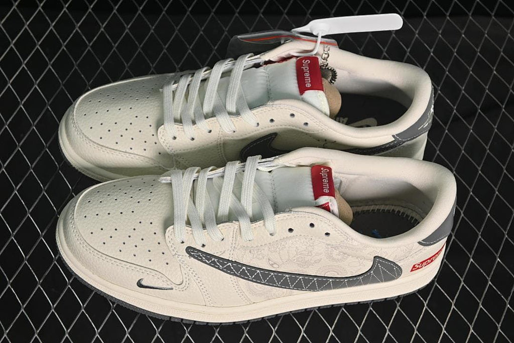 Jordan Air Jordan 1 Low OG SP Cream and Grey Sneakers