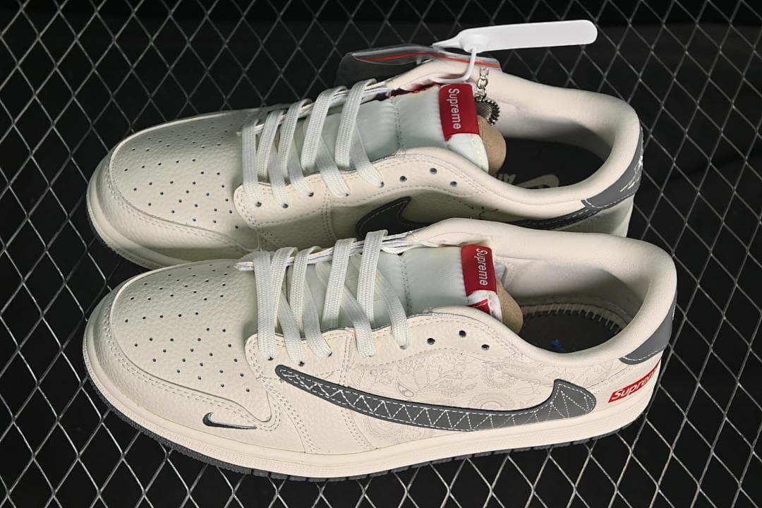 Jordan Air Jordan 1 Low OG SP Cream and Grey Sneakers