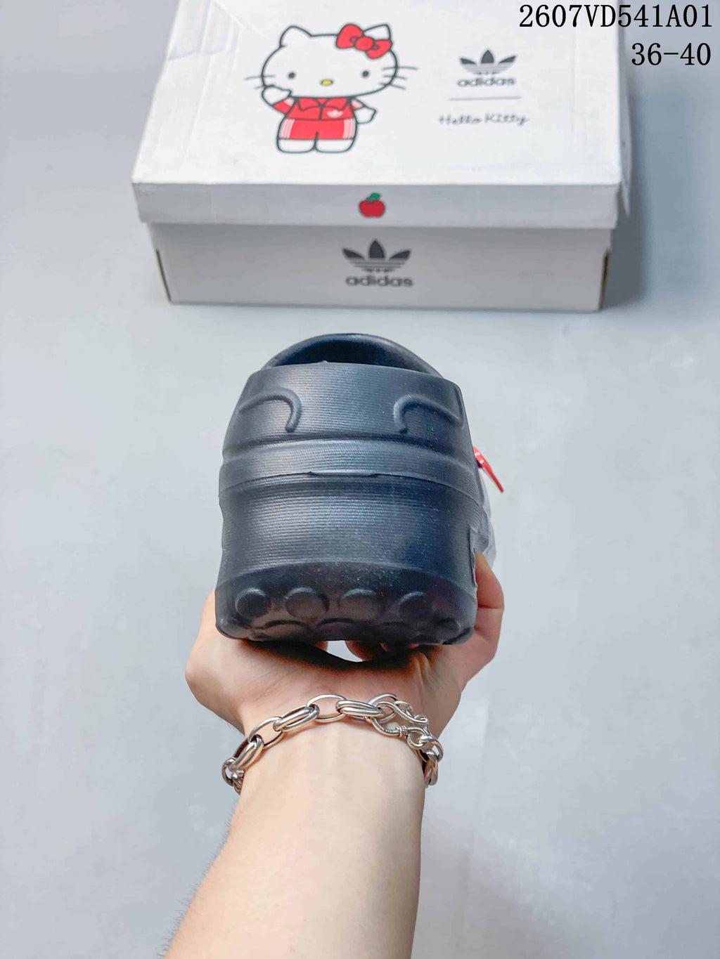adidas Hello Kitty Clog Mule Shoes, Charcoal, 07VD541A01