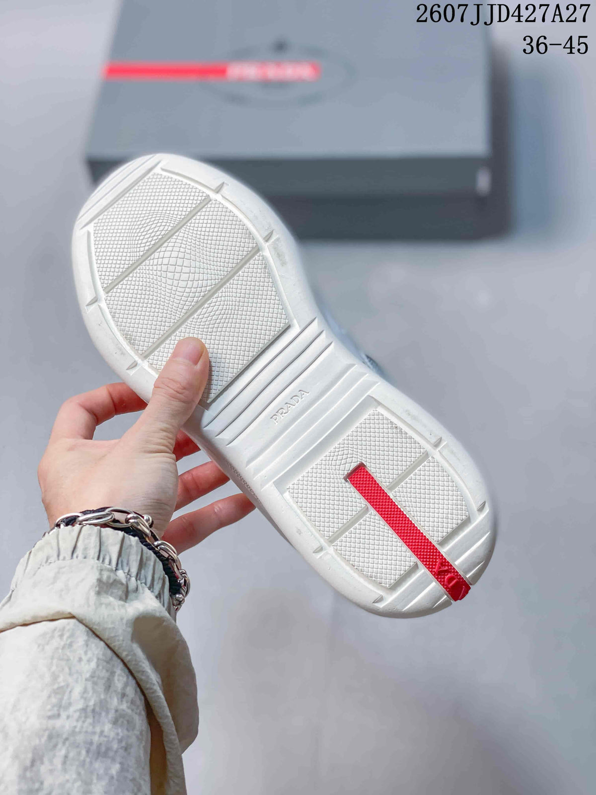 Prada America's Cup White Low-Top Sneakers 2607JJD427A27