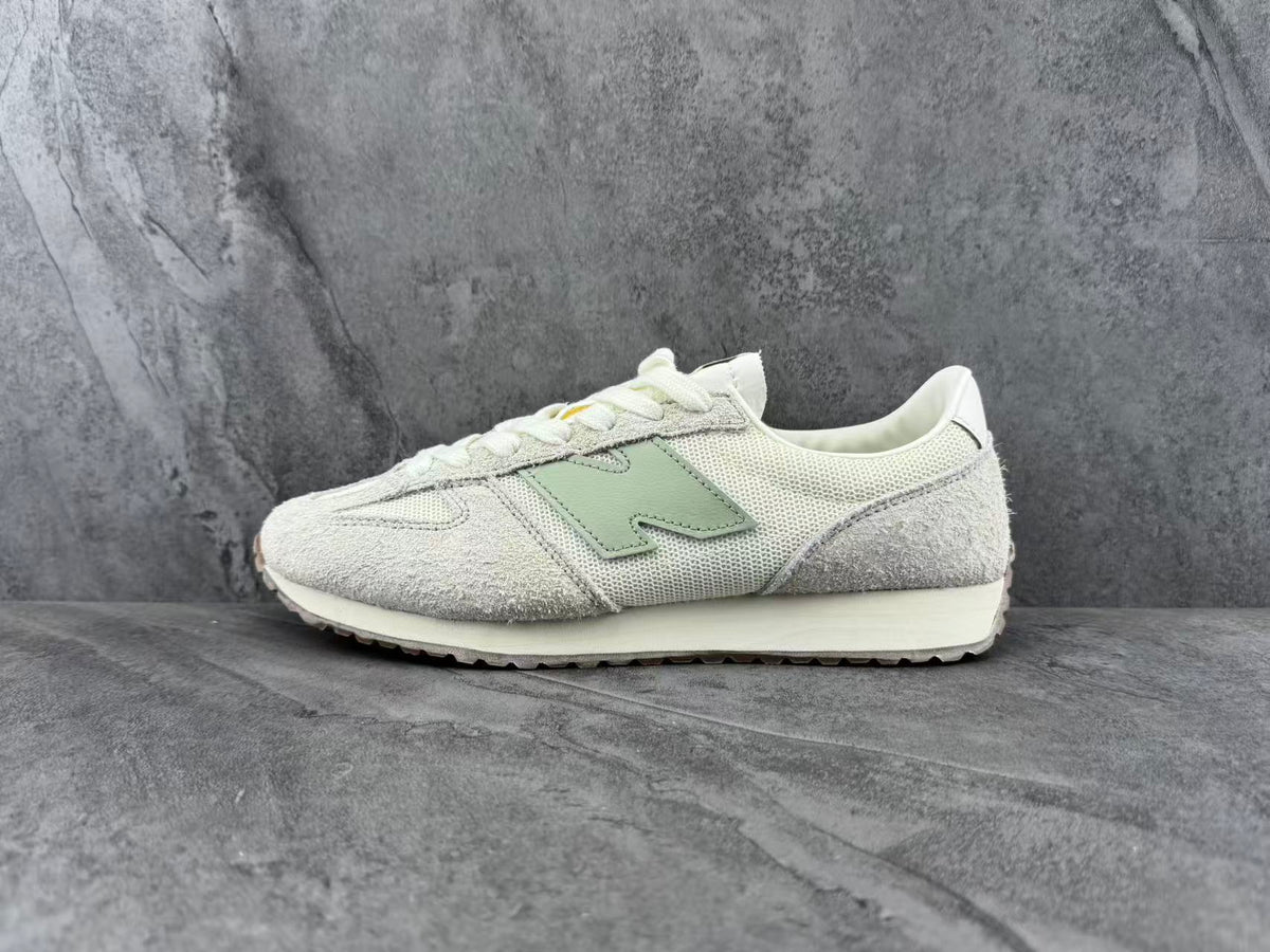 New Balance Retro Running Sneakers in Cream and Sage