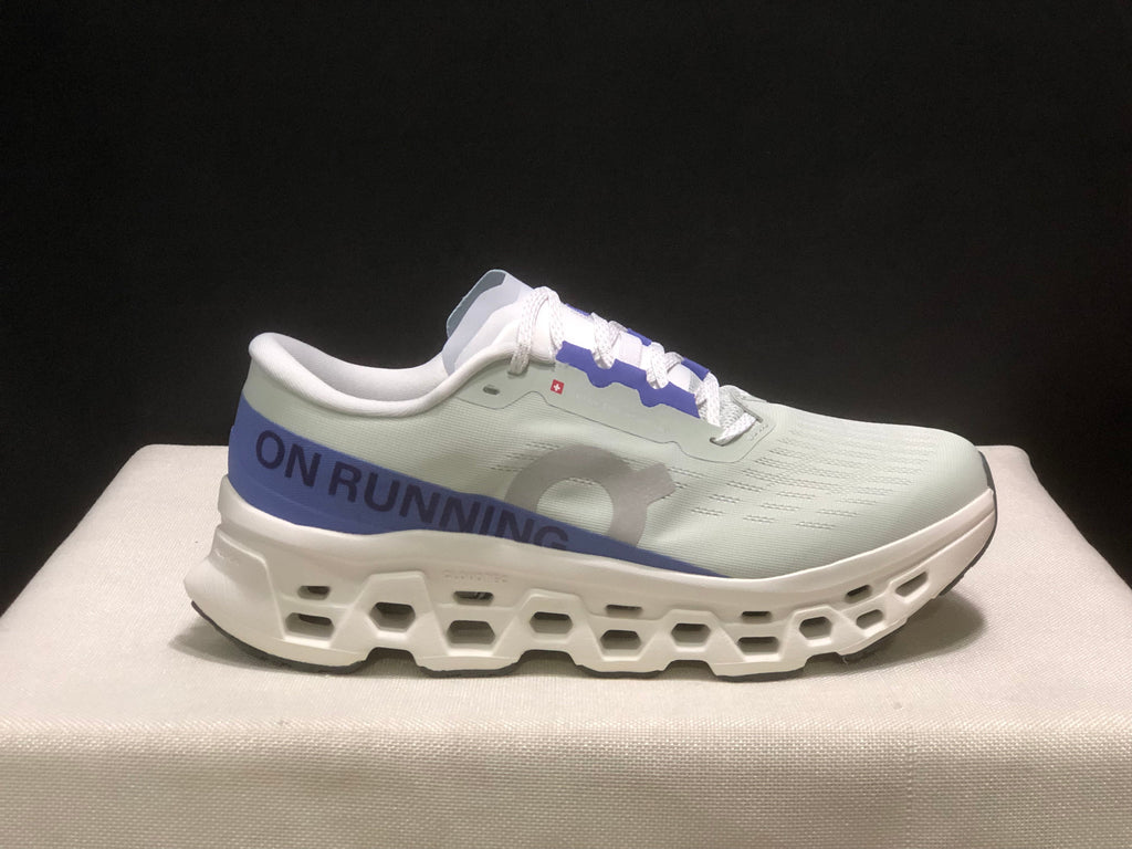 On Cloudmonster 3 Running Shoes White Blue