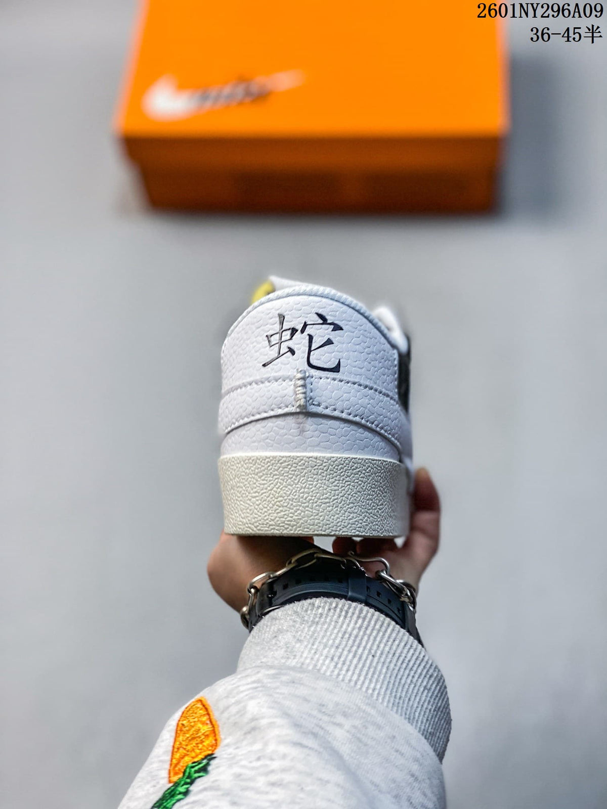 Nike Blazer Low '77 Jumbo Black White Sneakers 2601NY296A09
