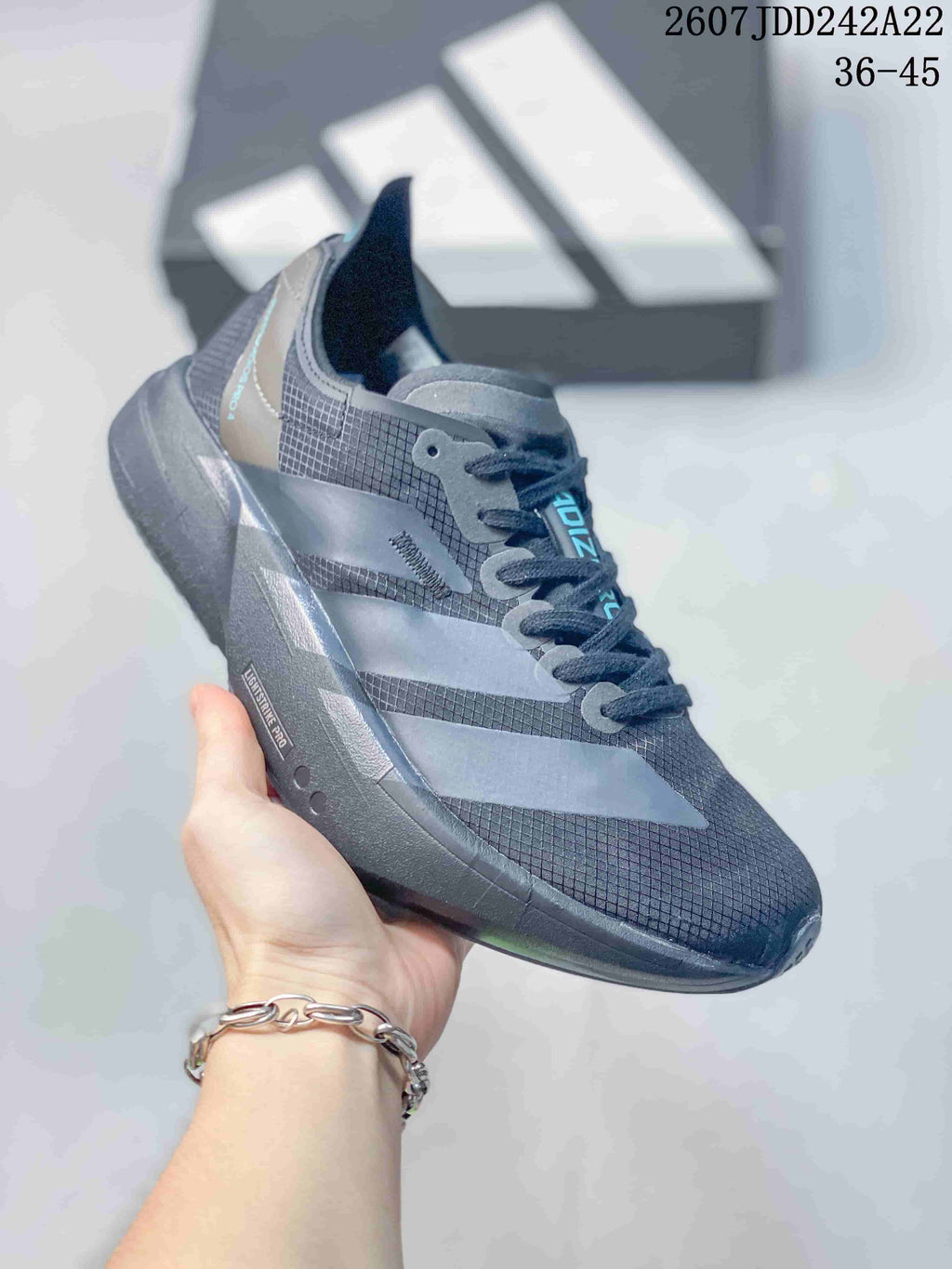 Y-3 Adios Pro 4 Dark Gray Low-Top Sneakers 2607JDD242A22
