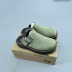 Dr. Martens Buckle Clog with Contrast Stitching