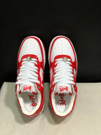 BAPE STA Low-Top Sneakers Red and White