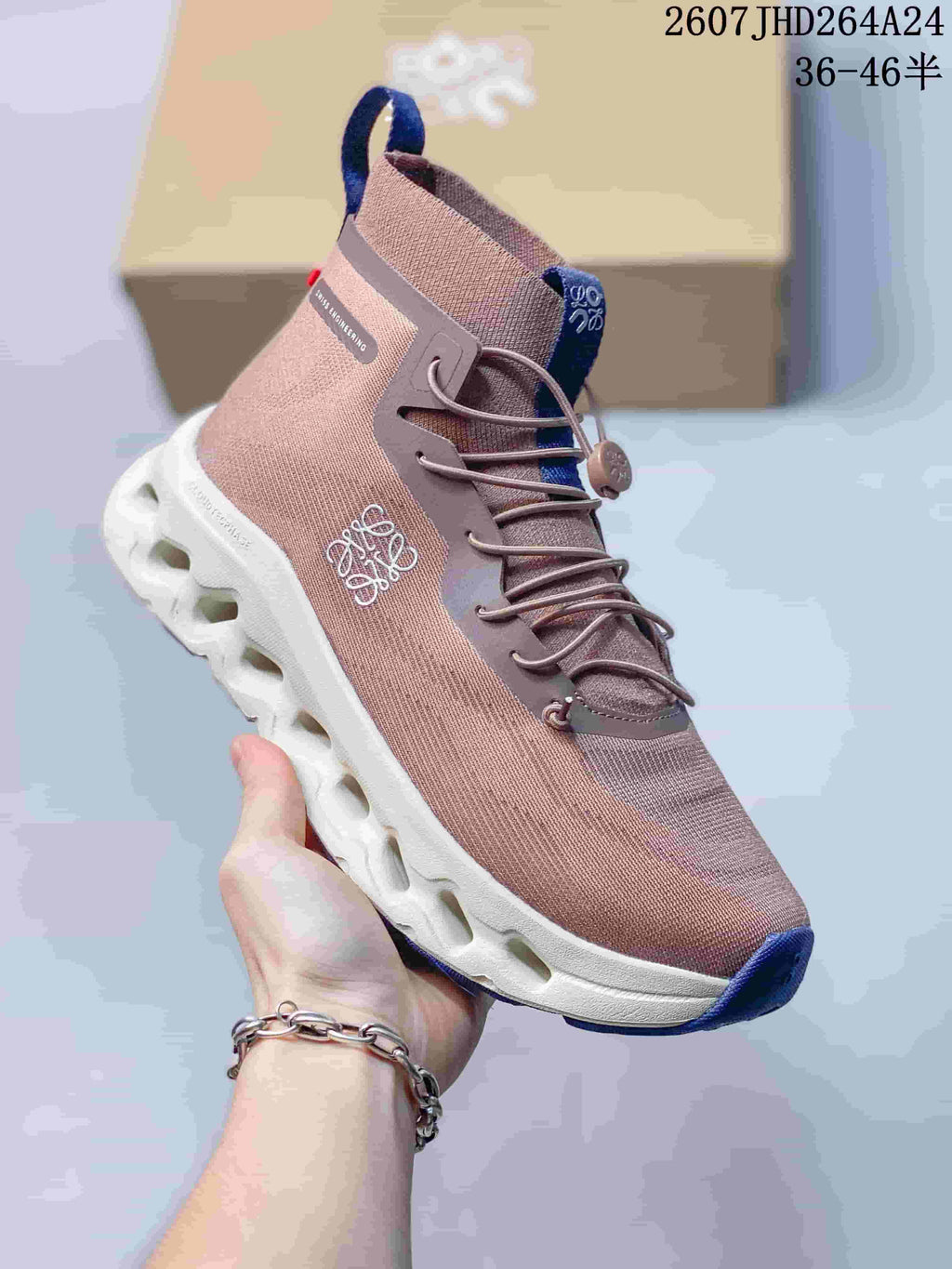 Loewe x On Cloudtilt High Pink Blue Sneakers 2607JHD264A24