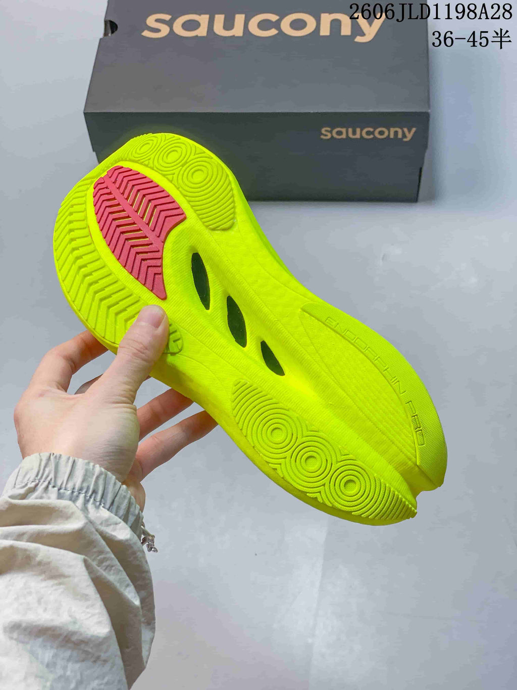 Saucony Endorphin Speed 5 Running Shoes, Gray and Volt