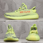 Yeezy Boost 350 V2 Sneakers in Lime Green and Charcoal