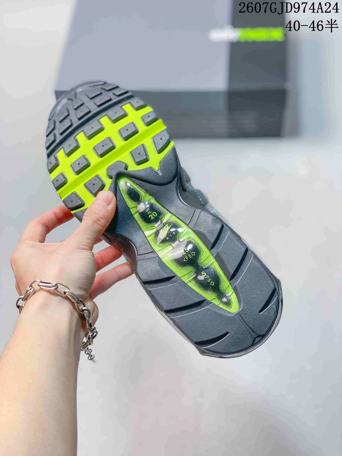 Nike Air Max 95 OG Sneakers Grey Black Neon Green JD974A24
