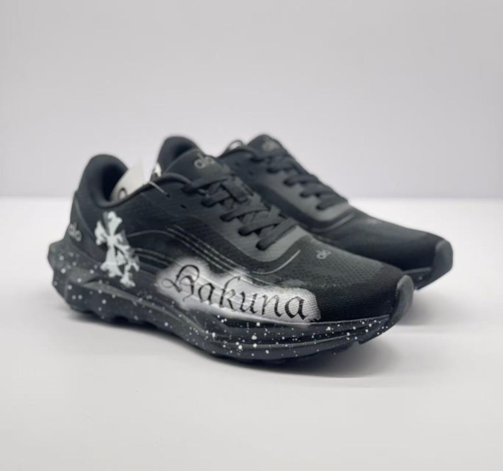 alo Black White Graffiti Sneakers