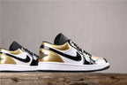 Jordan 1 Low Black Gold Sneakers CQ9447-700