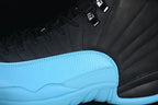 Jordan Air Jordan 12 Retro Black and Gamma Blue High-Top Sneakers