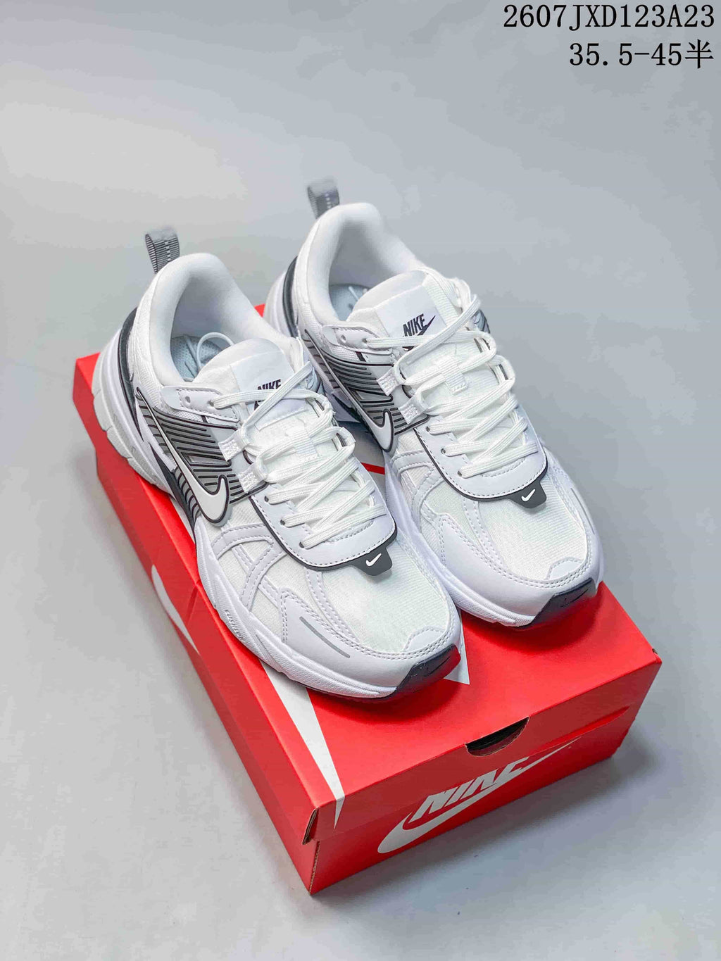 Nike V2K Run White Black Retro Low-Top Sneakers
