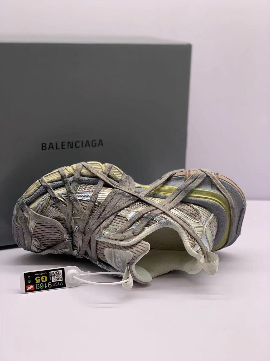 Balenciaga 3XL Spider Sneakers Champagne