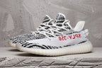 Yeezy 350 V2 Black and White Knit Sneakers