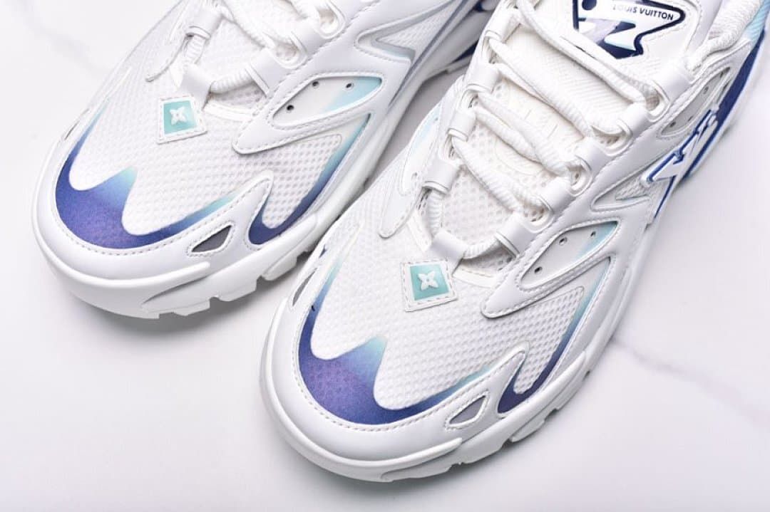 Louis Vuitton Runner Tatic Sneakers in White and Blue