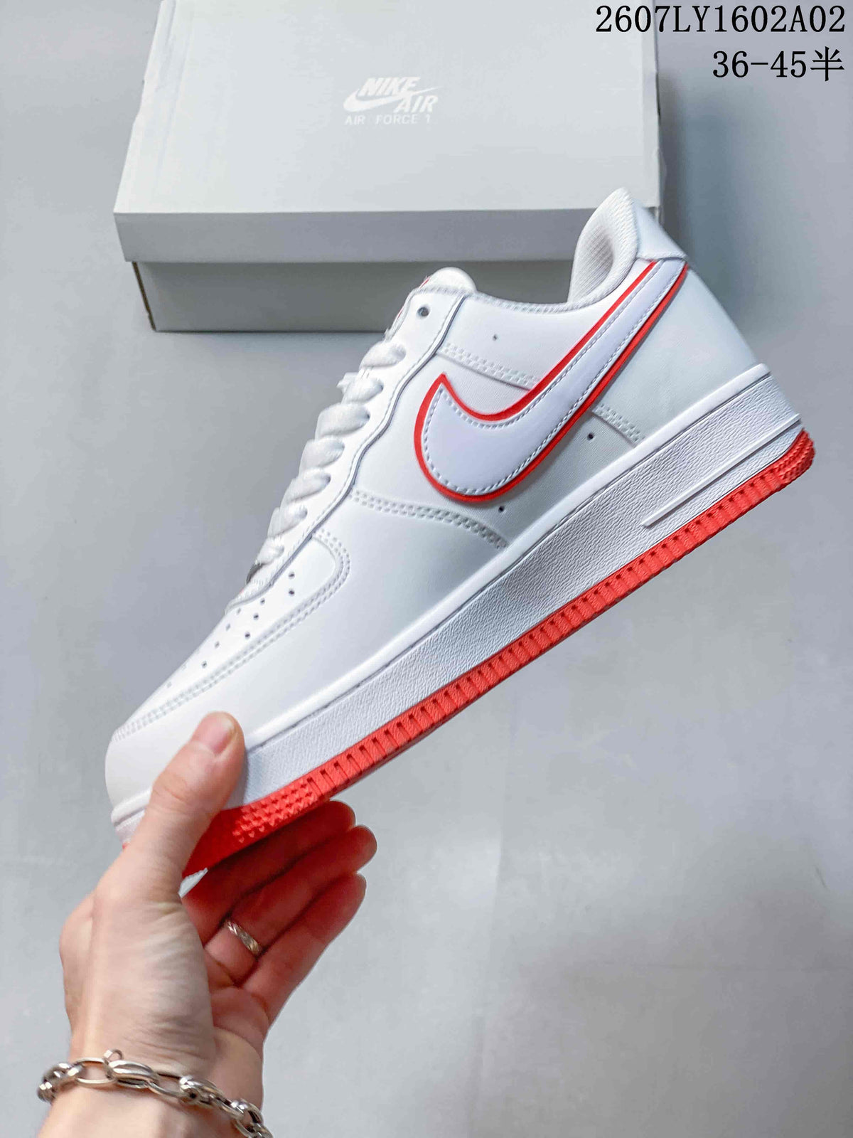 Nike Air Force 1 ’07 Low White Red Sneakers