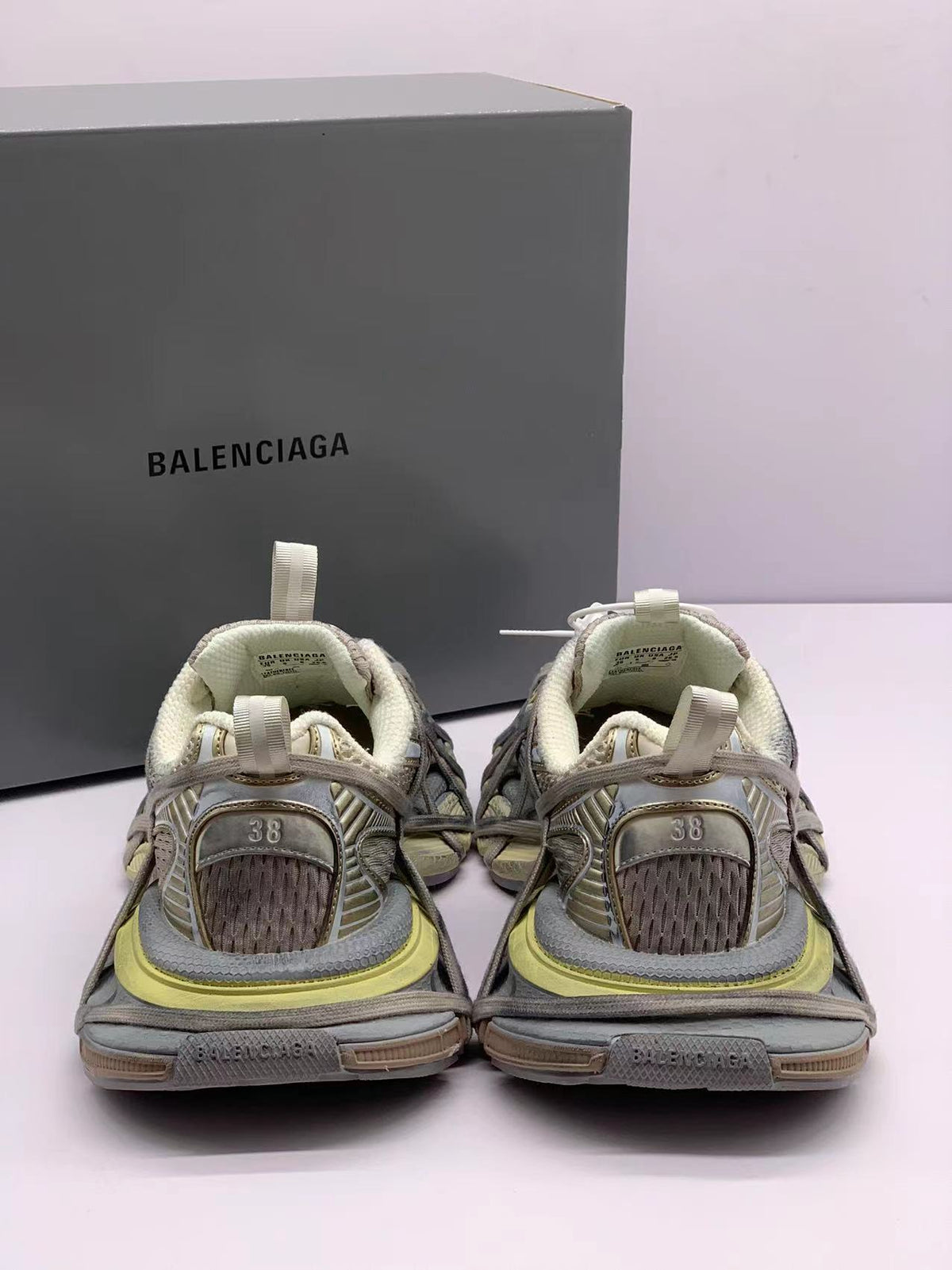 Balenciaga 3XL Spider Sneakers Champagne