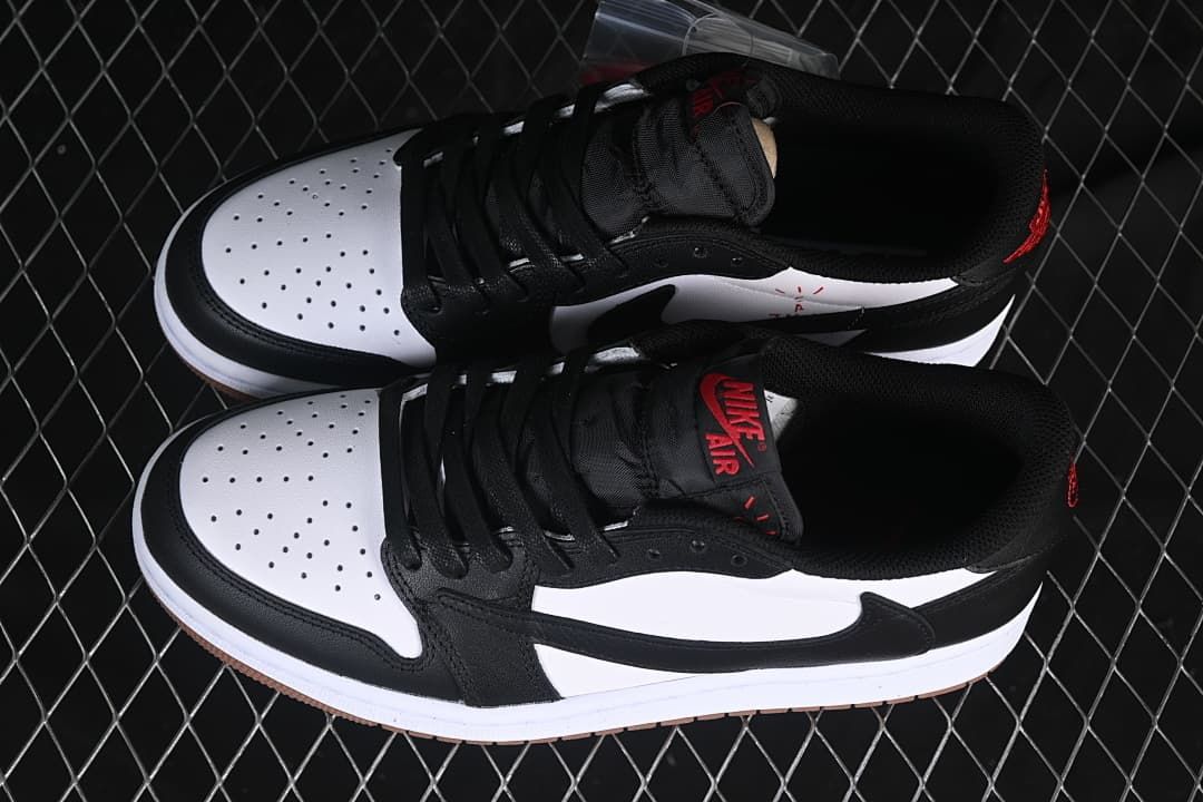 Travis Scott x Air Jordan 1 Low OG Black White Sneaker DM7866-201