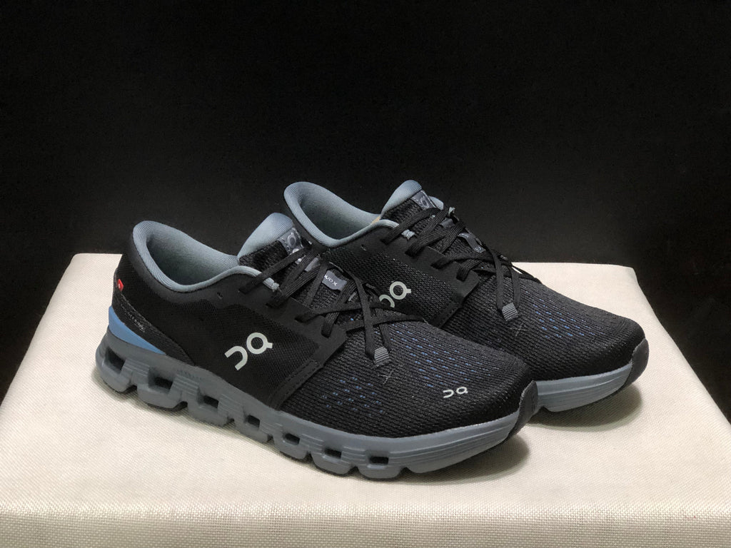 On Cloud X4 Black Blue Low-Top Running Shoes