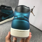 Air Jordan 1 Mid BQ6472-009 Black and Turquoise Sneakers