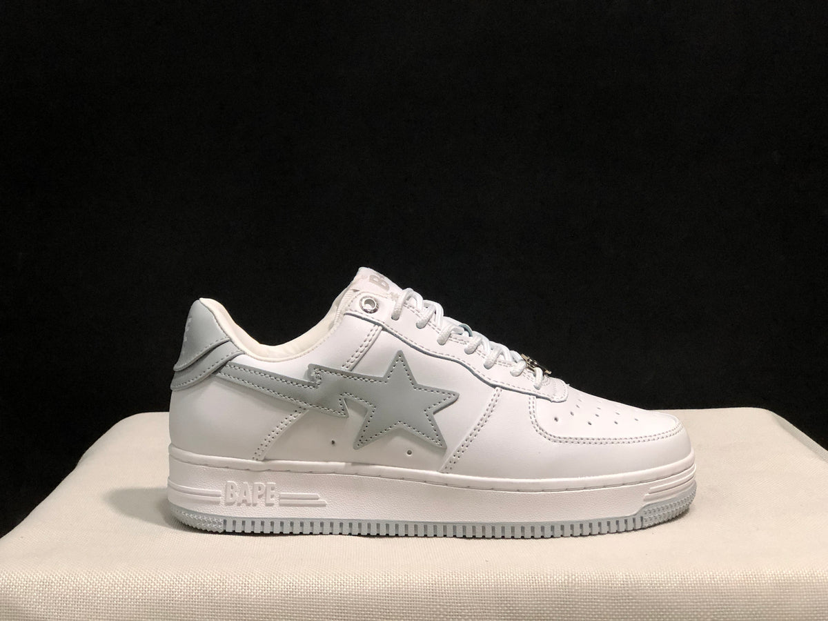 BAPE Bape Sta Low Sneakers White and Gray