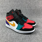 Jordan 1 Mid Multicolor High-Top Sneakers