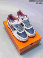 Nike Air Force 1 '07 Low White Blue Burgundy Sneakers