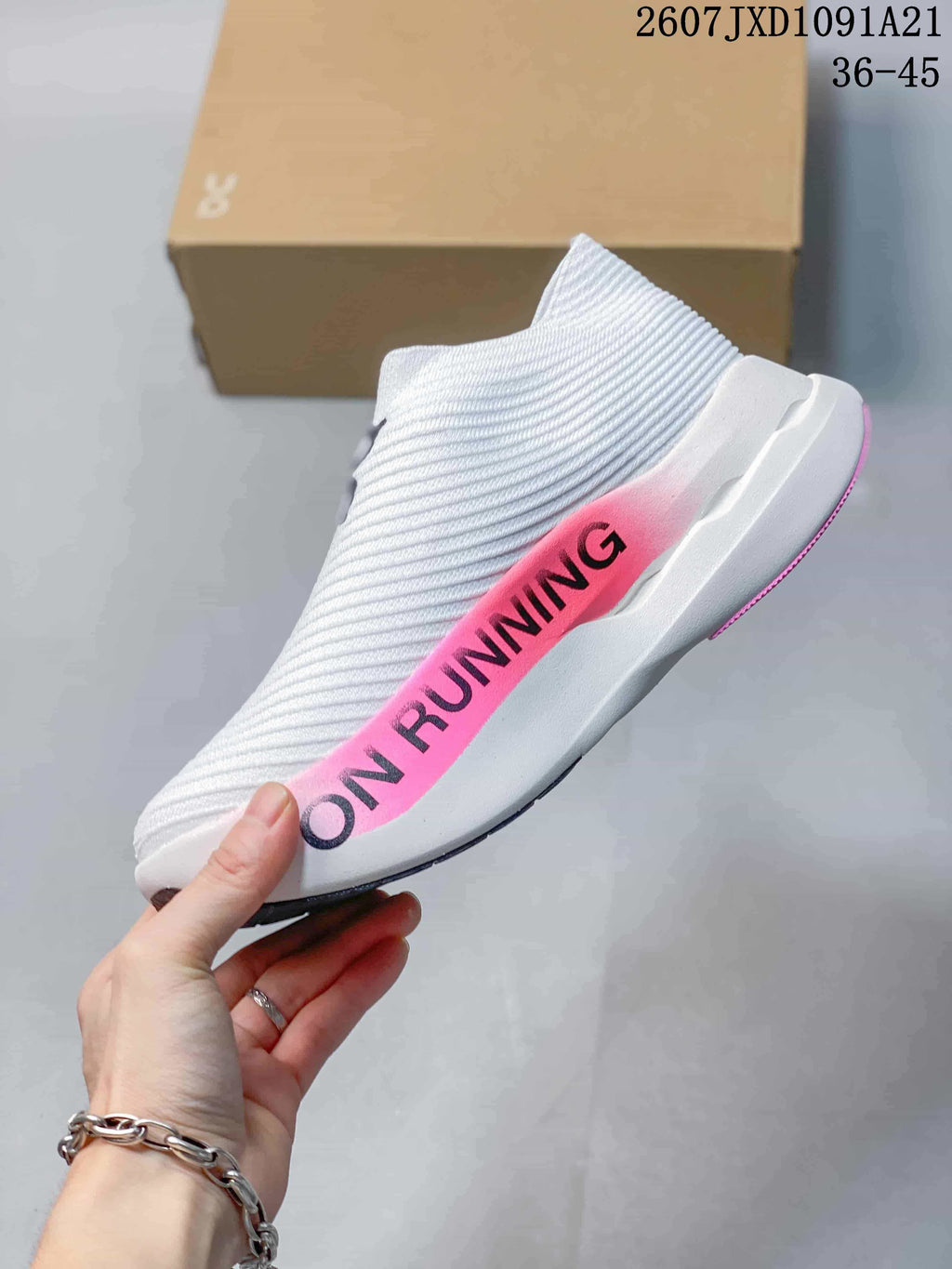 On Cloudboom Strike LS Slip-On Sneakers White Pink