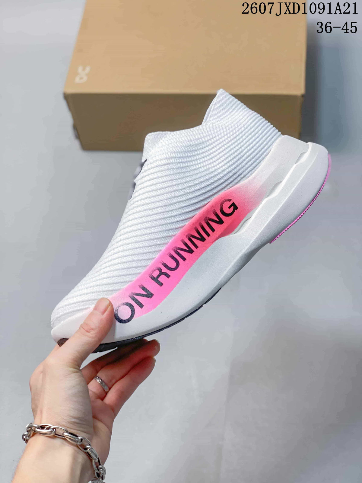 On Cloudboom Strike LS Slip-On Sneakers White Pink